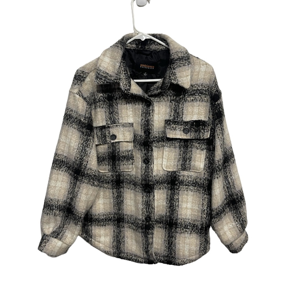 Ambiance oversized shacket perfect for winter time festive and warm!